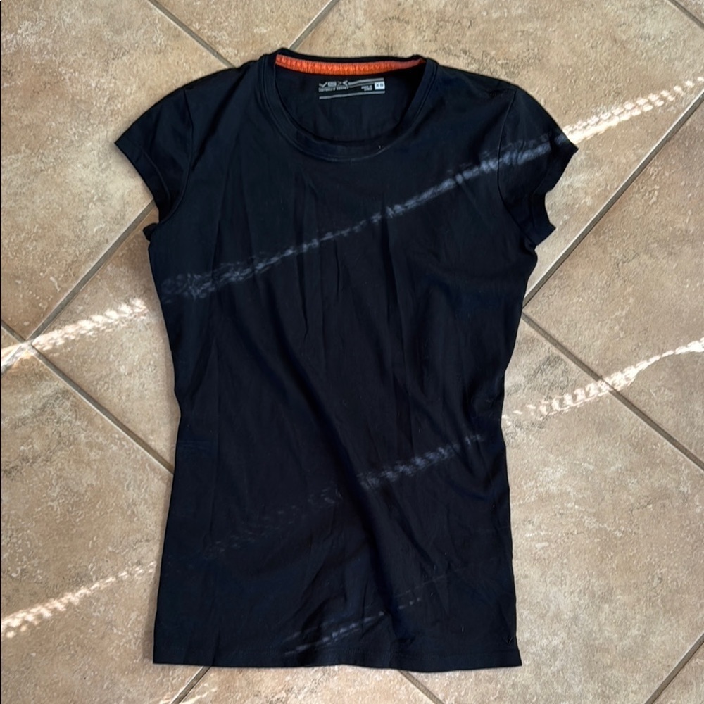 Victoria's Secret Black Fitted Polo Tee